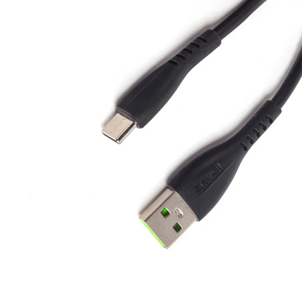 Кабель Awei 115T Type-C Cable Black - фото 2