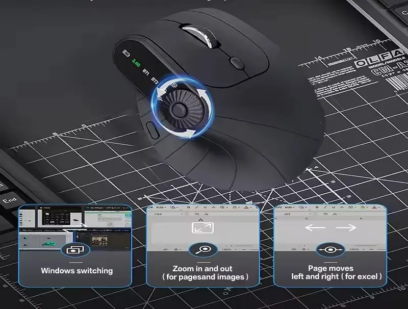 Вертикальна миша бездротова JOMAA 2,4G Bluetooth hub_fo7kvr - фото 4