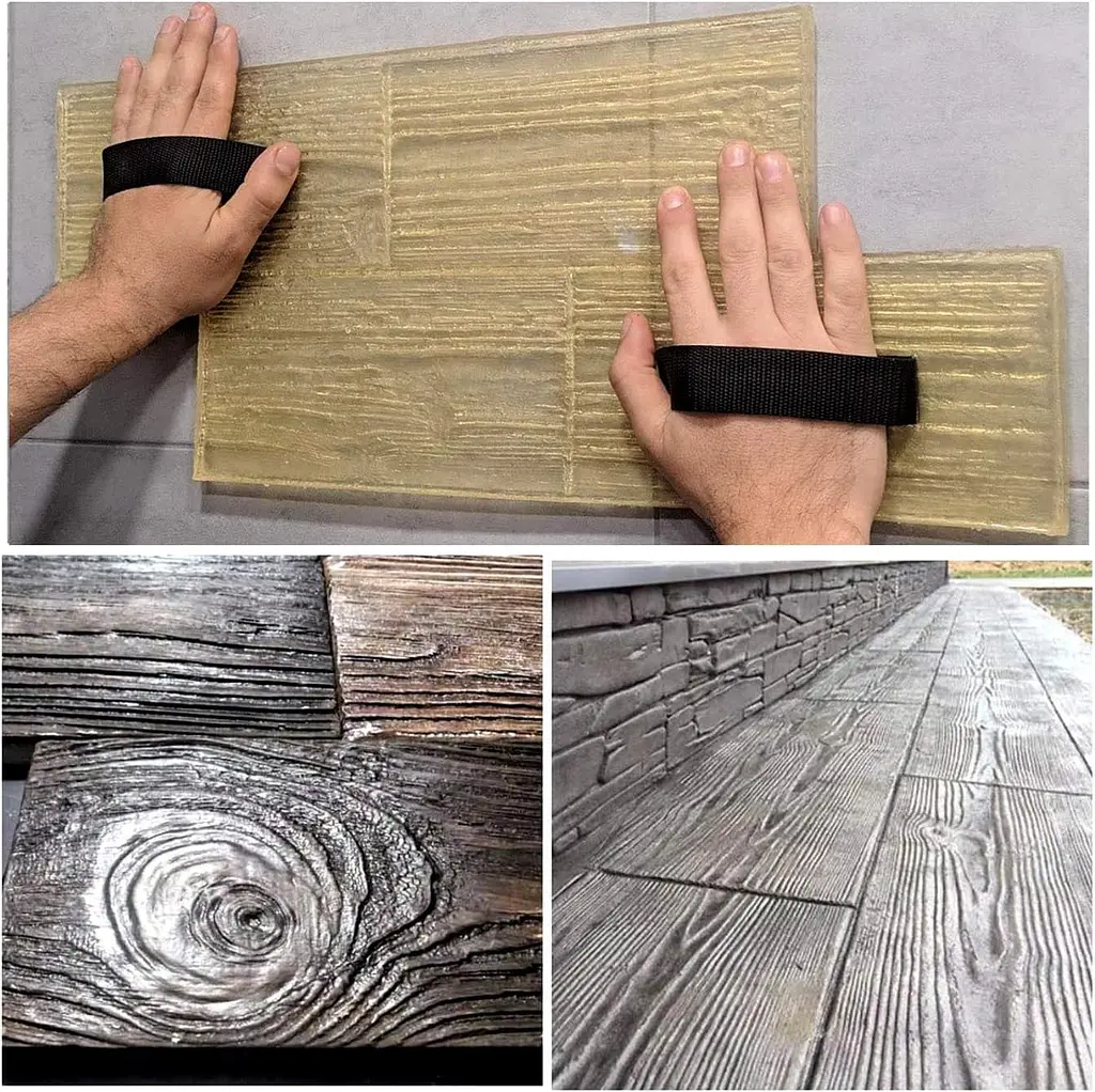 Гибкий полиуретановый штамп – форма для оттиска по бетону и штукатурке A.N.B. "ДОЩЕЧКИ" 1 шт - фото 8