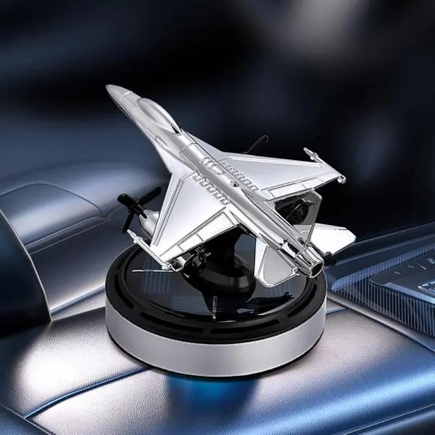 Ароматизатор для автомобіля Винищувач B2 f16 на сонячній батареї Сріблястий - фото 6