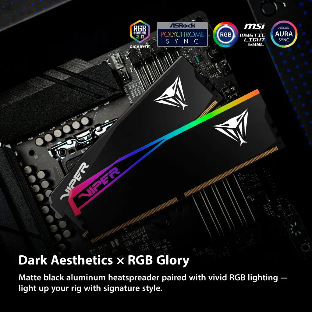 Модуль пам'яті для комп'ютера DDR5 32GB (2x16GB) 6400 MHz Viper Elite 5 Ultra RGB Patriot (VEUR532G6432K) - фото 9