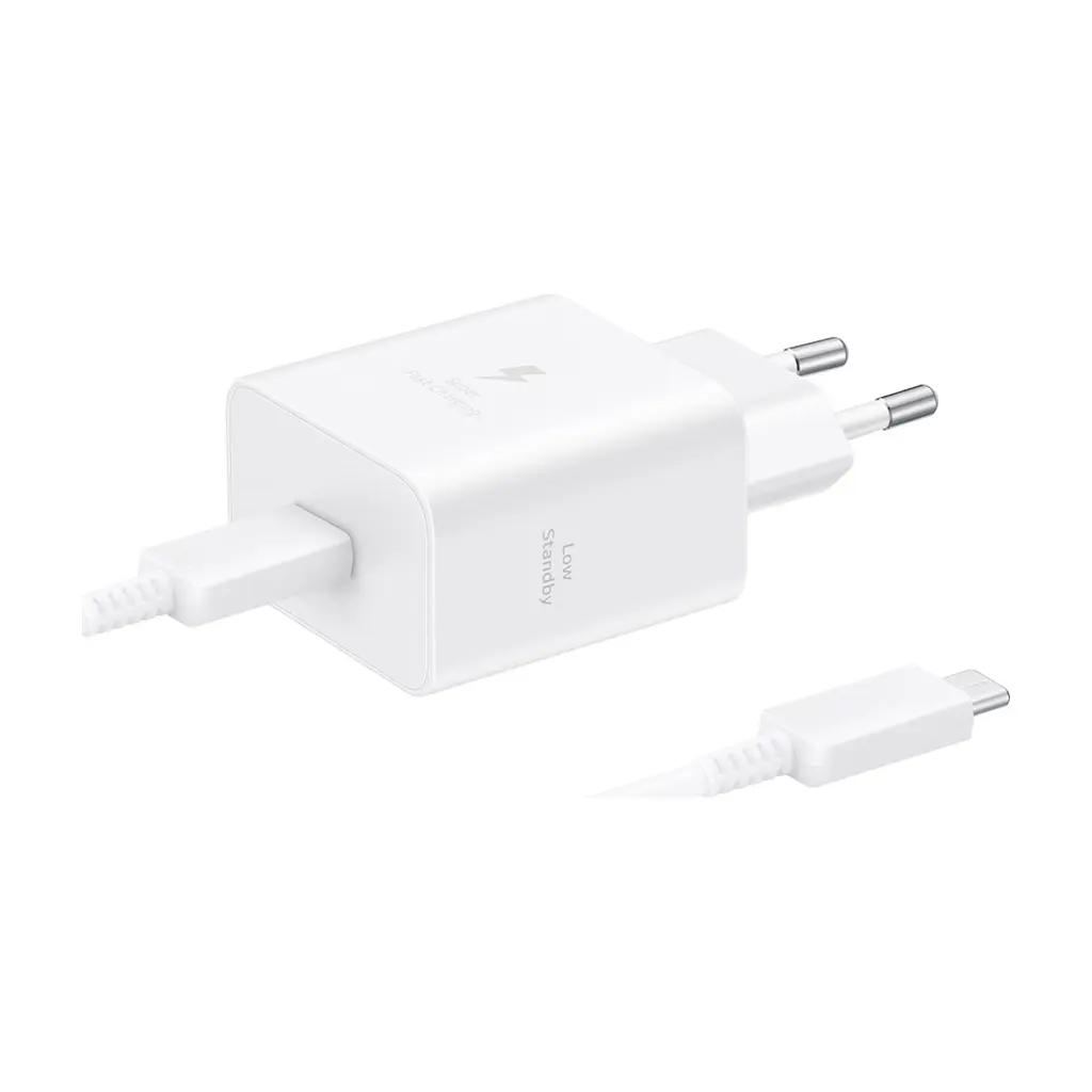 Зарядний пристрій Samsung USB-C 45W + cable USB-C to USB-C white (EP-T4511XWEGEU)