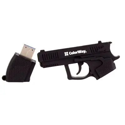 USB флеш накопитель ColorWay Pistol 32 GB 3.0 Black (CW-USBPL32) - фото 9