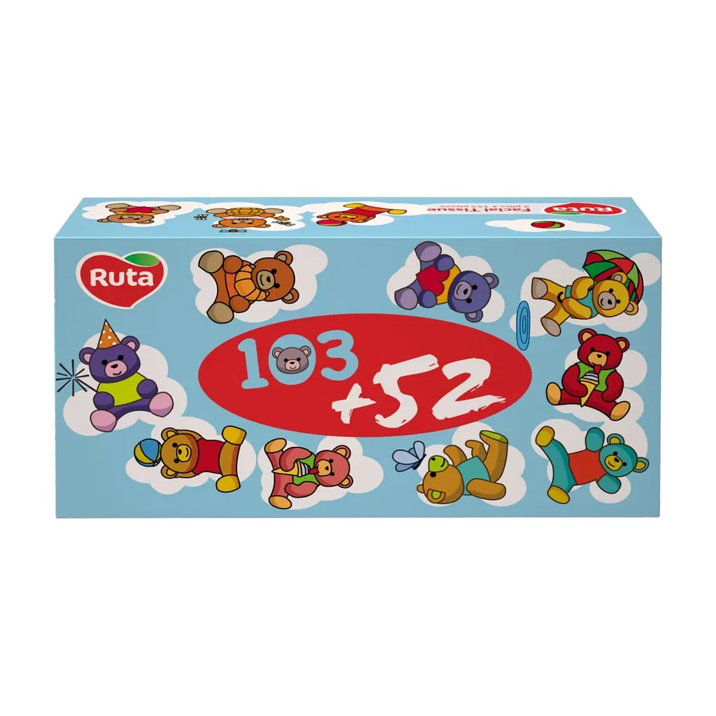 Серветки косметичні Ruta Kids 2 шари 155 аркушів (4820023748422) - фото 2