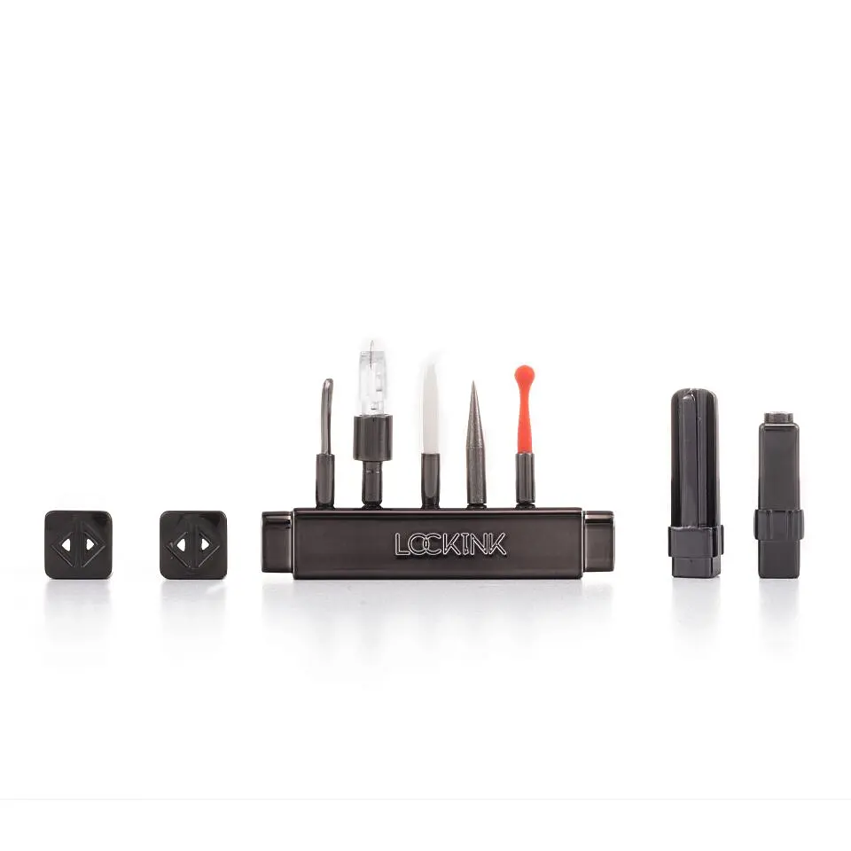 БДСМ-набір LOCKINK Teasing & Impact-Play Set, чорний, маска, кляп, затискачі для сосків, тиклер, шльопалка - фото 2