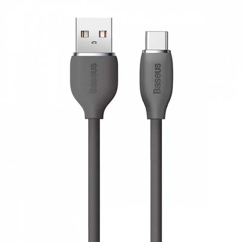 Кабель Baseus Jelly Liquid Silica Gel Fast Charging Cable USB to Type-C 100W 1.2m CAGD010001 Black - фото 2