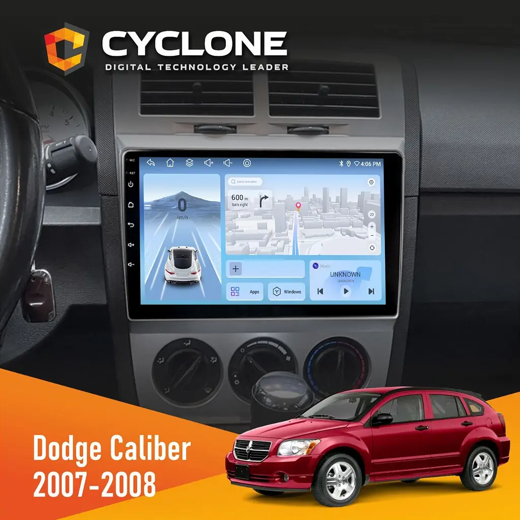 Штатна магнітола Dodge Caliber 2007-2008 Cyclone C10-012 4x64, DSP, 4G Cyclone (НФ-00009732) - фото 2