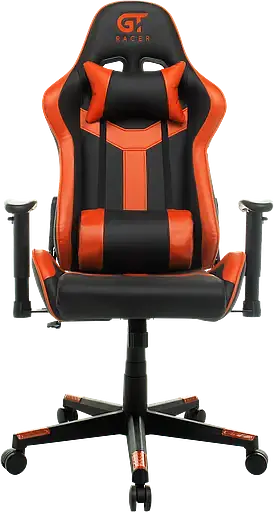 Геймерское кресло GT Racer черное с оранжевым (X-2527 Black/Orange) - фото 3