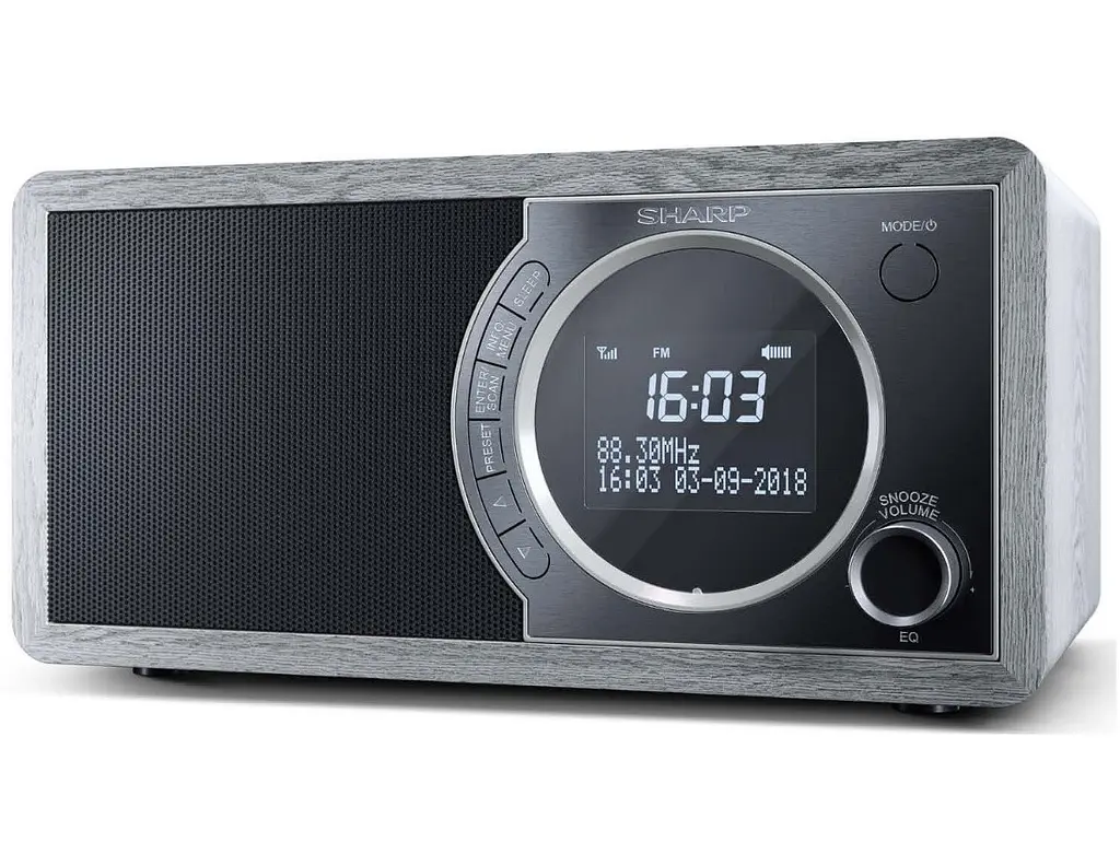 Радіоприймач колонка Sharp DR450GR Grey DAB+, FM RDS, Bluetooth, мережа - фото 3