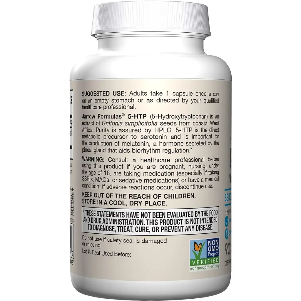 Гідроксітриптофан Jarrow Formulas 5-HTP 50 мг 90 капсул - фото 2