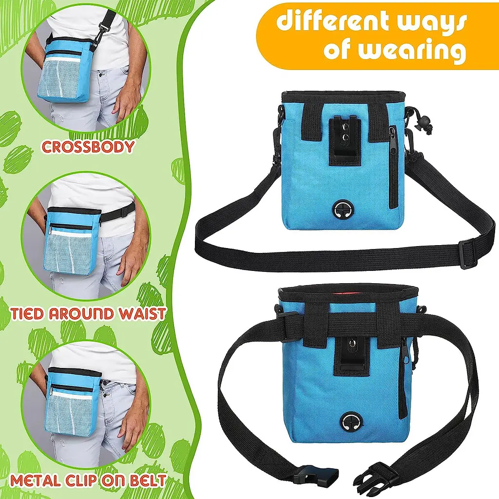 Сумка для вигулу і тренувань собак Dog Treat Bag blue - фото 3