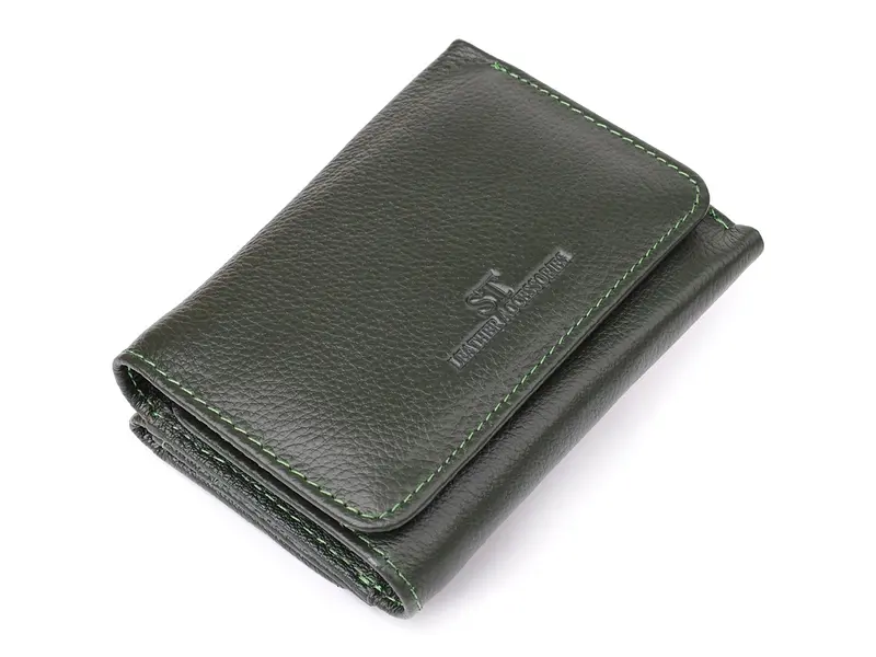 Маленький гаманець зручного формату з натуральної шкіри ST Leather 11.5х8х3 см acs0029650