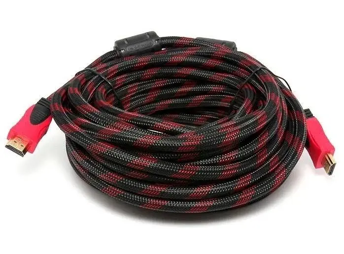 Кабель шнур HDMI-HDMI високої чіткості V1.4 довжина 30м в нейлоновій оплетці
- фото 5