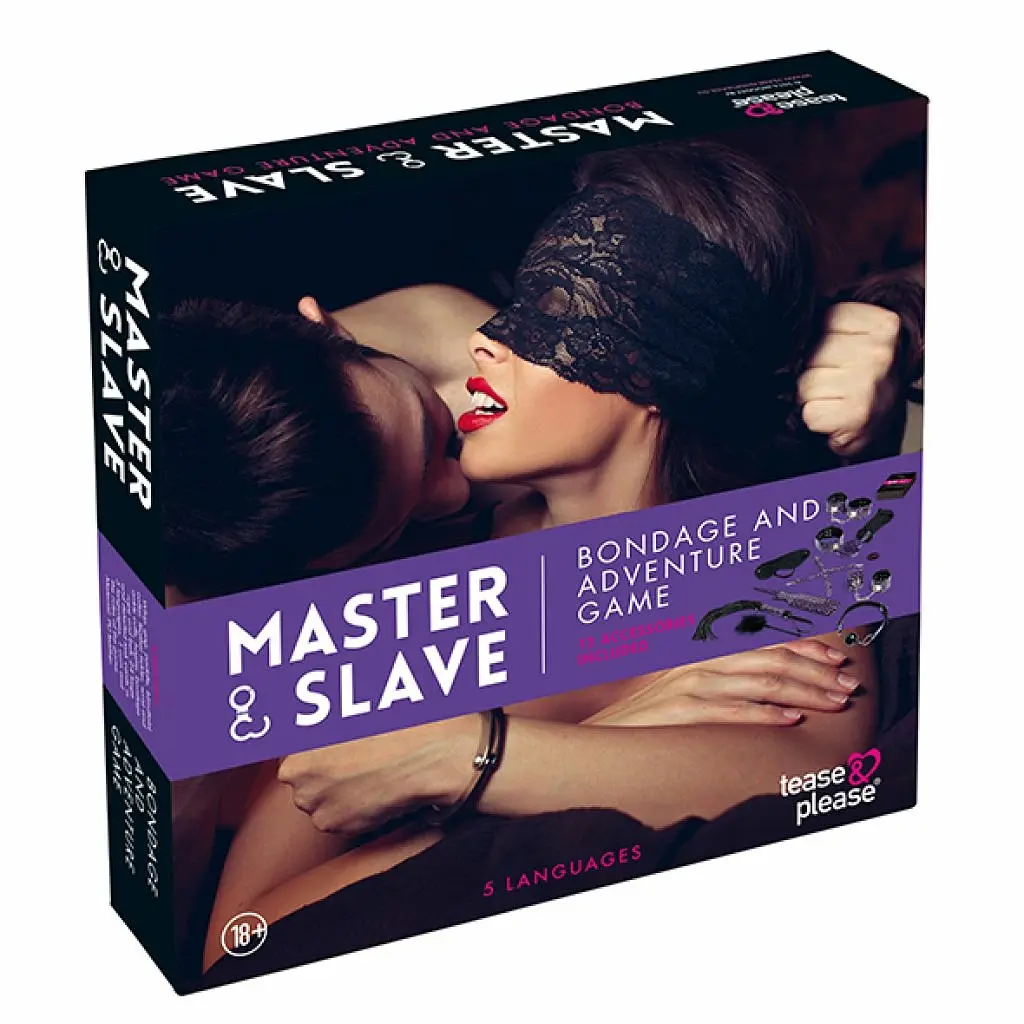 BDSM набір Tease Please Master Slave Bondage Game, 13 шт (фіолетовий) - фото 2