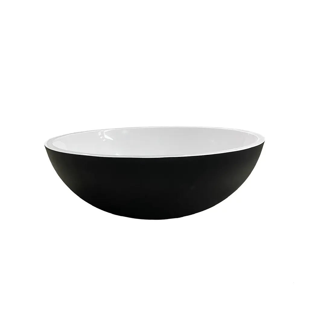 Умывальник Adamant Kreis Ø42 см black/white glossy 100003873, Черный - фото 2