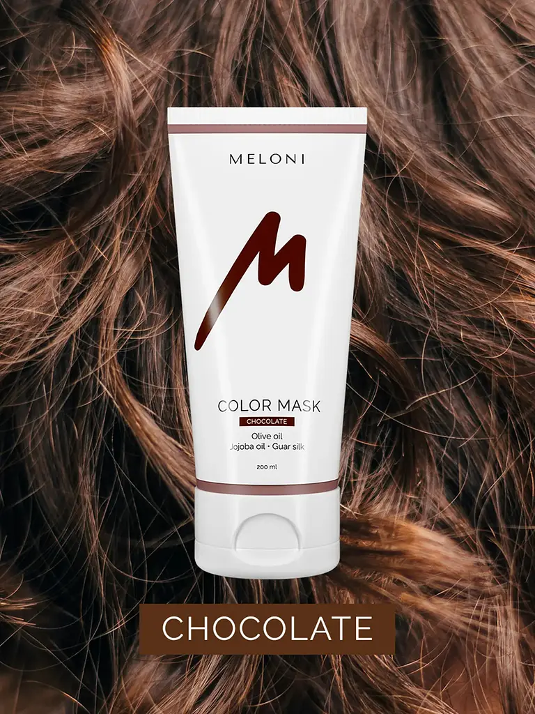 Тонуюча маска для волосся Шоколадний Color Mask Chocolate Meloni 200 мл - фото 4
