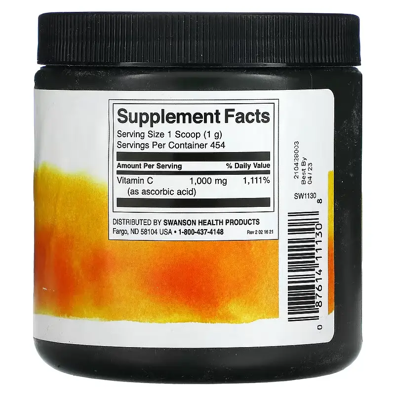 Вітамін С в Порошку 100% Pure Vitamin C Powder - 454г - фото 2