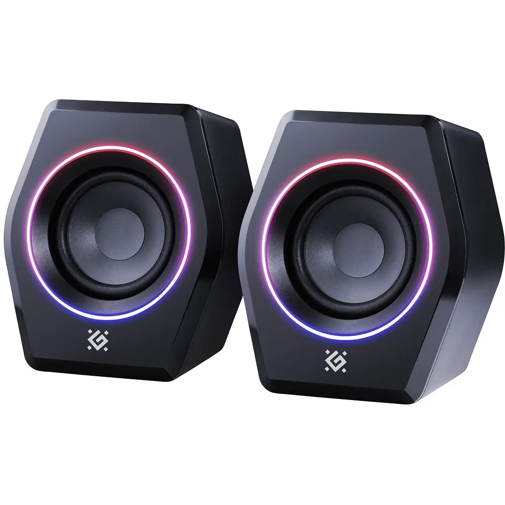 Акустична система 2.0 Defender Solar 9, 10Вт, Bluetooth, RGB підсвітка, USB, чорна - фото 2