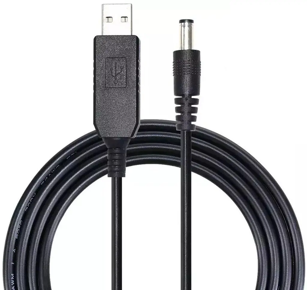 Кабель для роутера USB-DC 5V-12V (1м) підключення від повербанка - фото 2