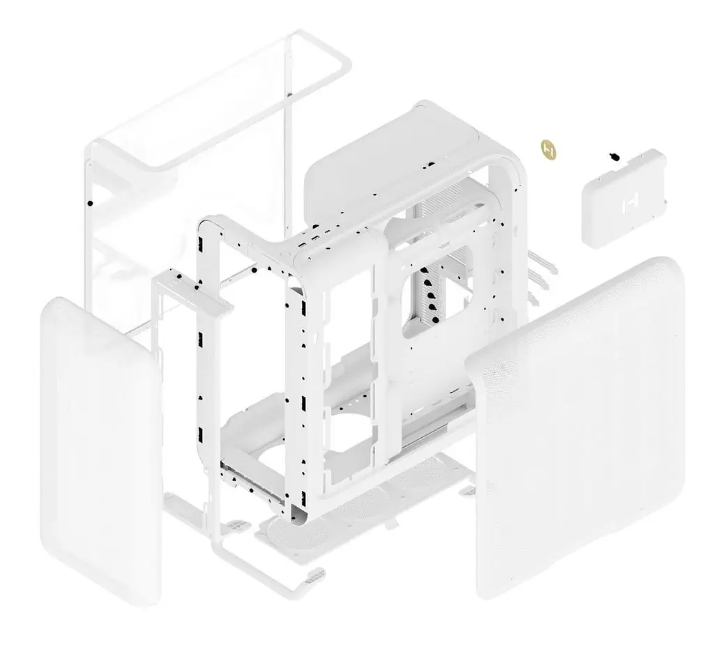 Корпус Hyte X50 без БЖ Snow White (CS-HYTE-X50G-WW) Без БП - фото 8