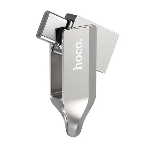Флеш-накопичувач USB-A/C HOCO UD8 Smart Type-C USB drive 64Gb сріблястий - фото 4