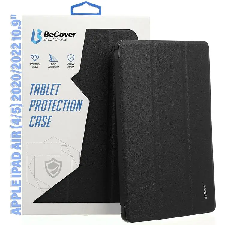 Чохол-книжка BeCover Soft Edge з кріпленням Apple Pencil для Apple iPad Air 4/5 2020/2022 10.9" Black (711118) - фото 5