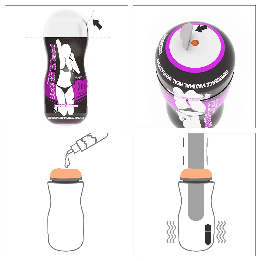 Мастурбатор - Sex In A Can Vagina Stamina Tunnel Vibrating - фото 3