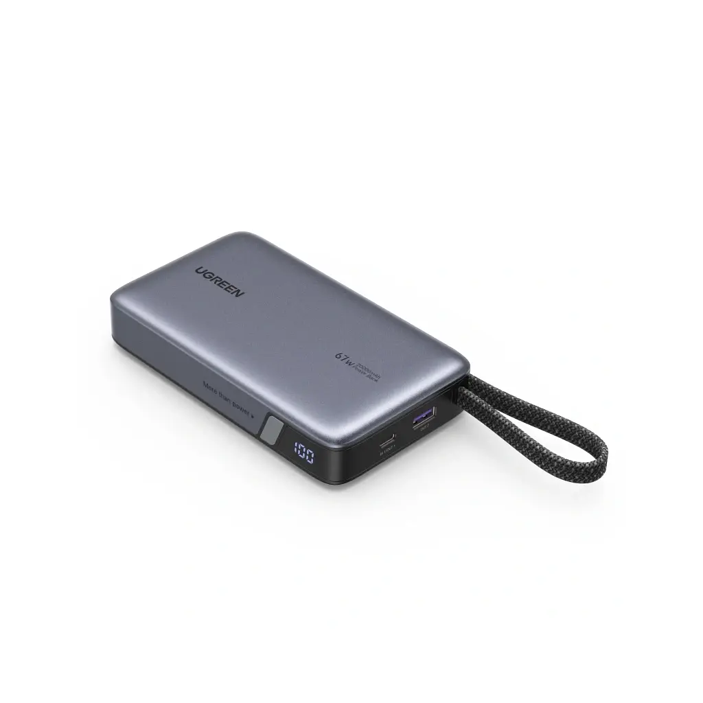 Батарея універсальна Ugreen 20000 mAh 67W Cable Space gray (U_55996B) - фото 2