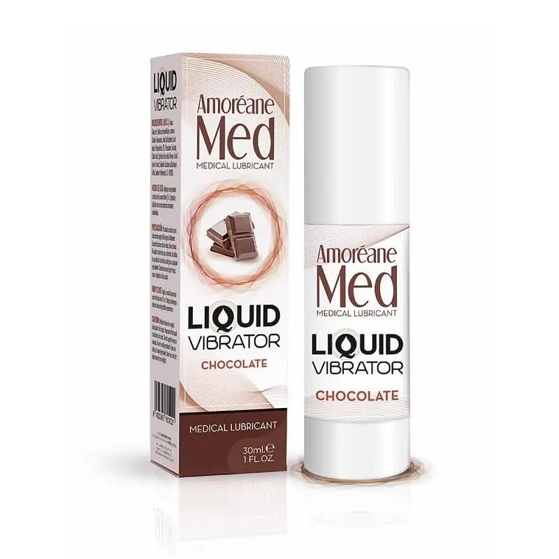 Лубрикант з ефектом вібрації Amoreane Med Liquid Vibrator Chocolate (30 мл) — шоколадний лубрикант з інтенсивною вібрацією - фото 2