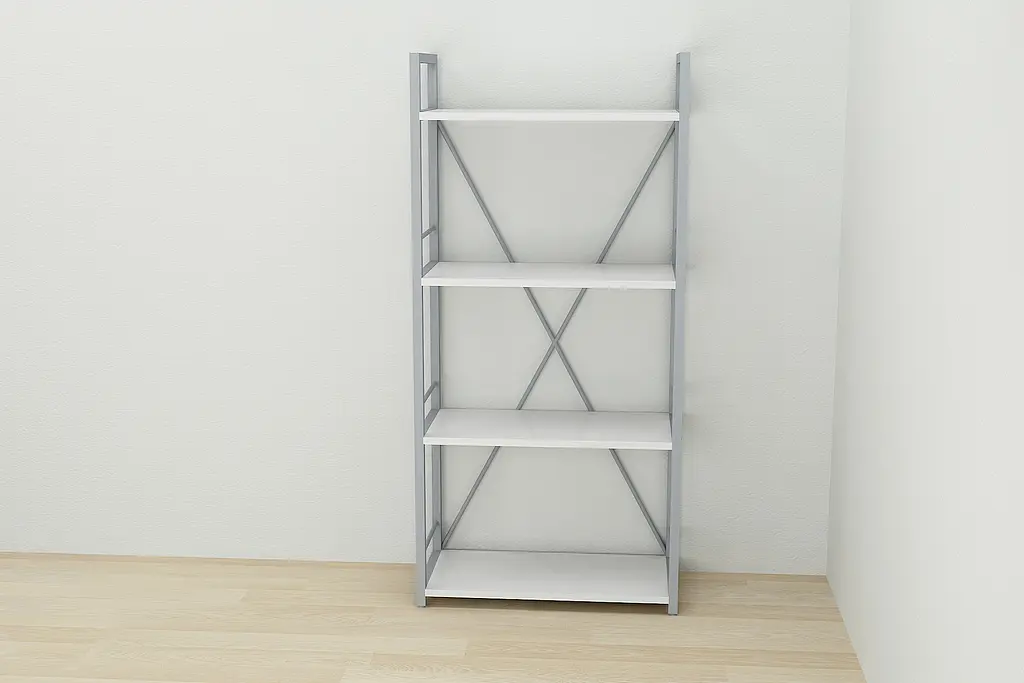 Етажерка 4/60 Ferrum-decor Серії Коннект 120x60x28 сірий ДСП Білий 16мм (FRD-104248) - фото 5