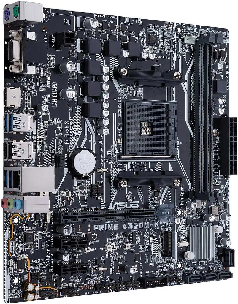 Материнська плата ASUS PRIME A320M-K (Prime A320M-K) (Socket AM4, AMD A320, Micro-ATX) Б/в - фото 2