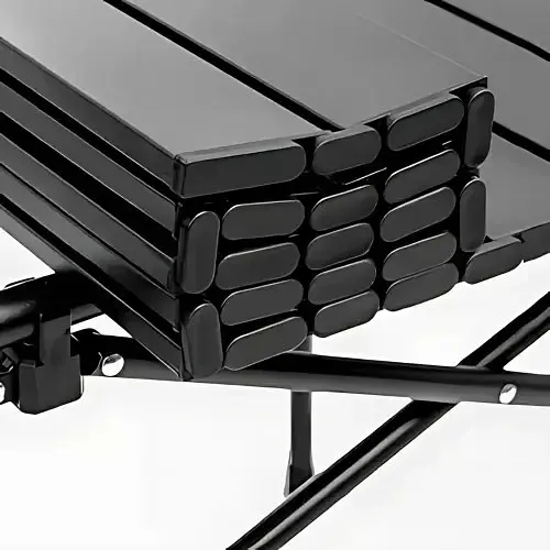 Складаний туристичний стіл 120×55×50 см чорний - фото 4