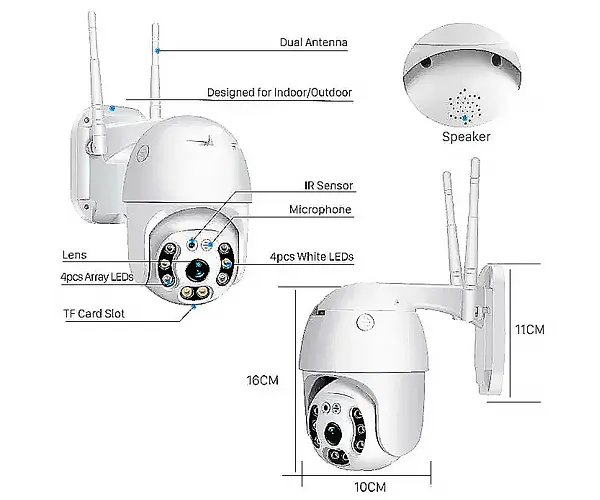 Камера відеоспостереження XPRO PTZ WiFi APP HiSee SE (24394-15281_1013) - фото 5