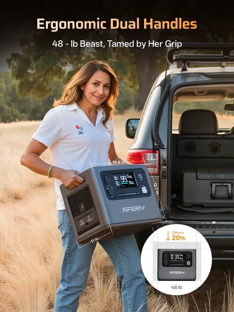 Зарядная станция Aferiy AF-P280, 2800 Вт, 2048 Вт/час (электростанция для дома, UPS, ИБП) - фото 10