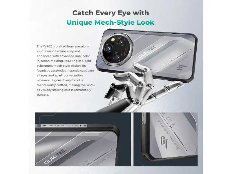 Смартфон Oukitel WP62 16/512GB Silver - фото 3