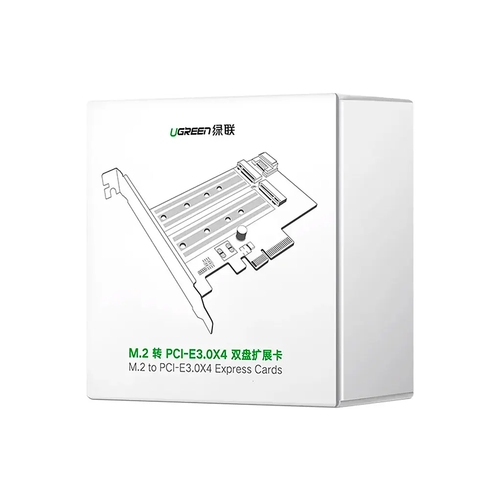 Контролер Ugreen PCI-E 3.0 for SSD M.2 NVMe + M.2 NGFF CM302 (70504) - фото 11