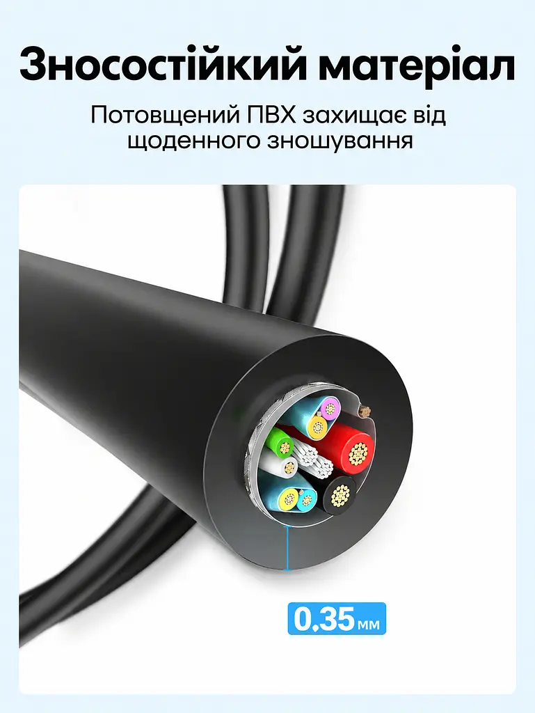 Кабель UGREEN US184 USB-A - USB-C USB 3.0 2,4 А 2 м чорний (20884) - фото 7