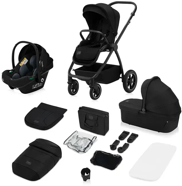 Універсальна коляска 3 в 1 Lionelo Meril Black Onyx (LO-MERIL 3IN1 BLACK ONYX) - фото 8