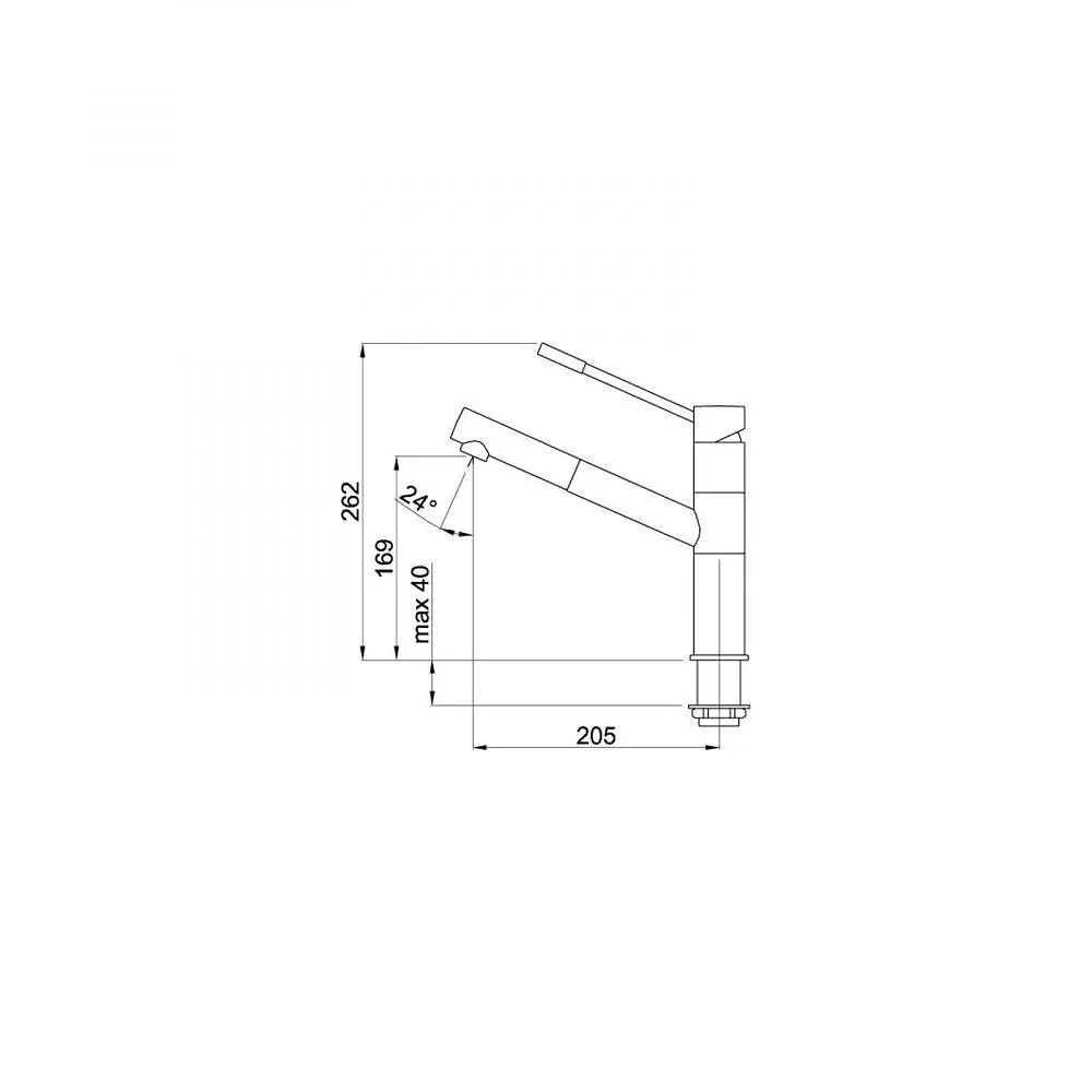 Змішувач для кухонного миття Elleci Reno aluminium 79 - фото 2