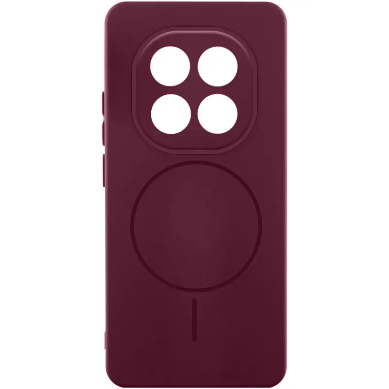 Чохол Silicone Cover Lakshmi Full Camera (AA) with Magnetic Fit для Xiaomi Redmi Note 15 Pro 4G Бордовий / Marsala