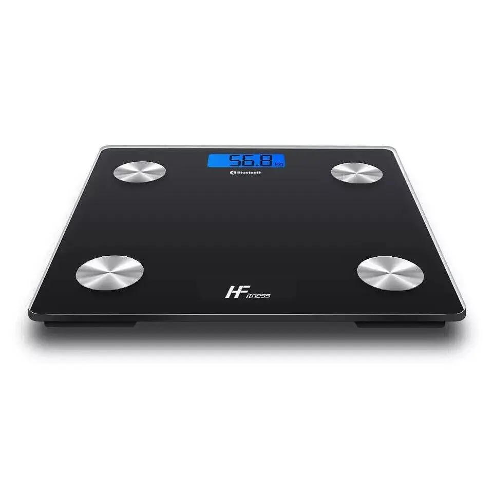 Ваги для підлоги HFitness 8028-B 180 кг Bluetooth IBM Цифрові розумні ваги для ваги тіла Чорний - фото 2