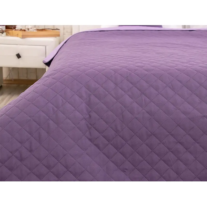 Покривало Руно Violet Ромб, мікрофібра, з ультрозвуковою стібкою, 212х150 см, фіолетовий (360.52У_Violet ромб) - фото 5