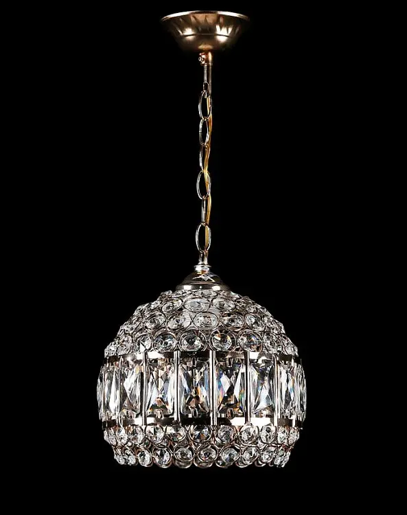 Стельова люстра E27 Splendid Ray L311/1M (20) FGD, 1 лампа, золота та біла, сучасний стиль, висота 45 см - фото 2