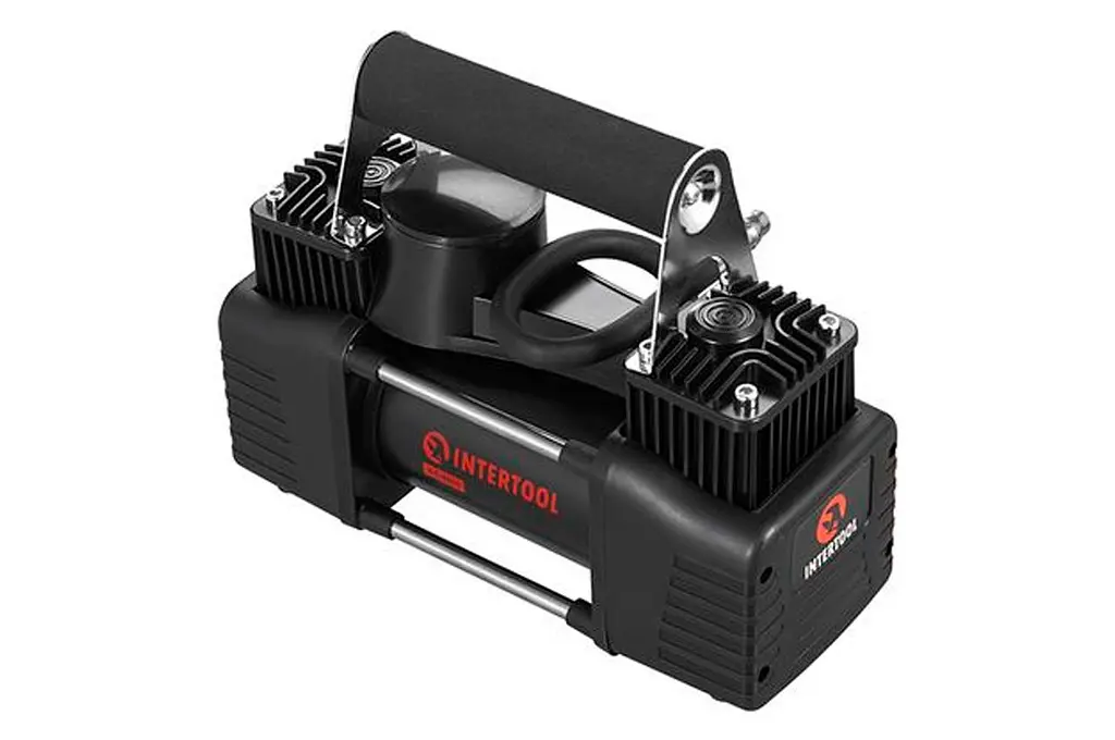Компрессор автомобильный Intertool AC-0005 10бар x 85л/мин двухцилиндровый - фото 2