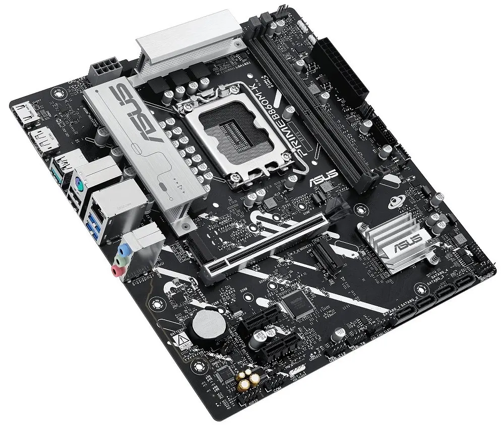 Материнская плата LGA1851, Asus PRIME B860M-K, B860, 2xDDR5, 1xPCI-E 4.0 x16, 2xPCI-E 4.0 x1, 4xSATA3, 2xM.2, Realtek 7.1, Realtek 2.5Gb, HDMI/DP, MicroATX - фото 5