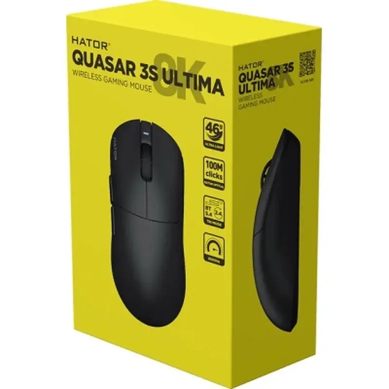Мишка Hator Quasar 3S Ultima 8K Wireless/Bluetooth/USB Black (HTM660) - фото 7