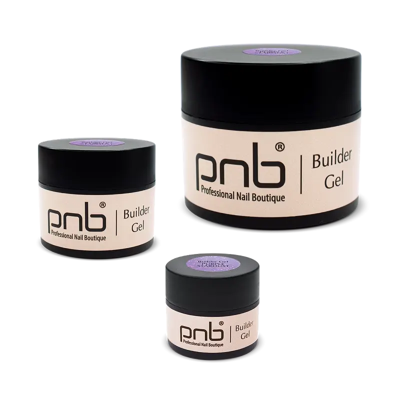 Моделюючий гель PNB Builder Gel Purple Stardust 5 мл - фото 6