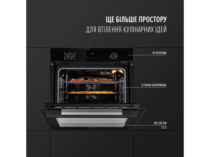 Духовка електрична Perfelli PERLA 6D10I NERO - фото 6