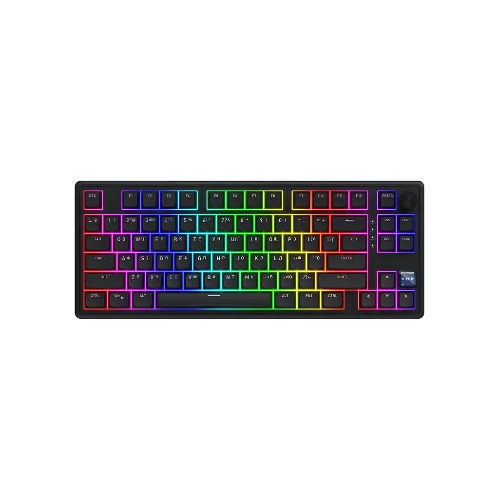 Клавіатура Hator Skyfall 80 PRO Aurum Vanila Silent RGB Wireless/Bluetooth/USB UA Black (HTK4181UA)