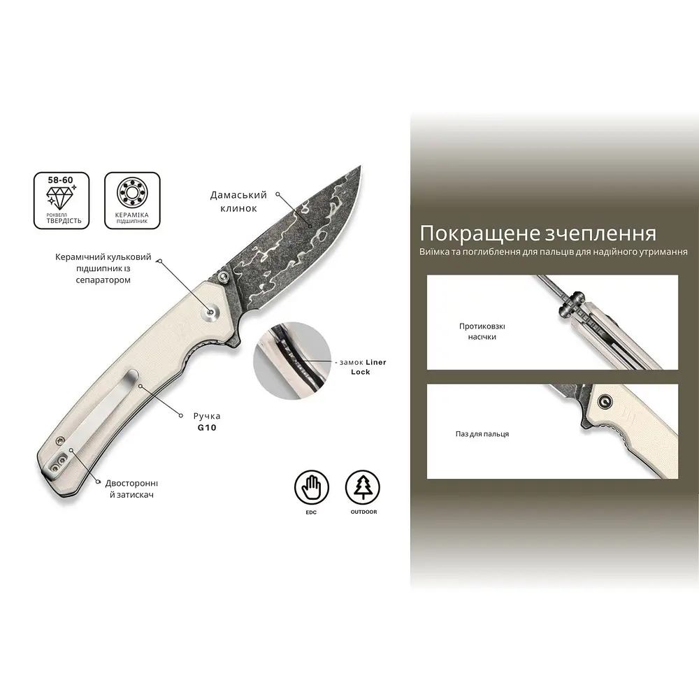 Ніж складаний Civivi Merit C24012-DS1 - фото 13